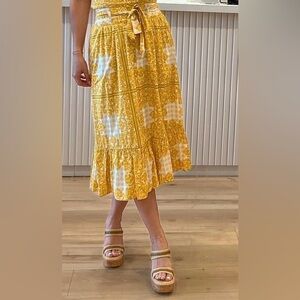 Du Paradis Marigold / Yellow Maxi Skirt / Large